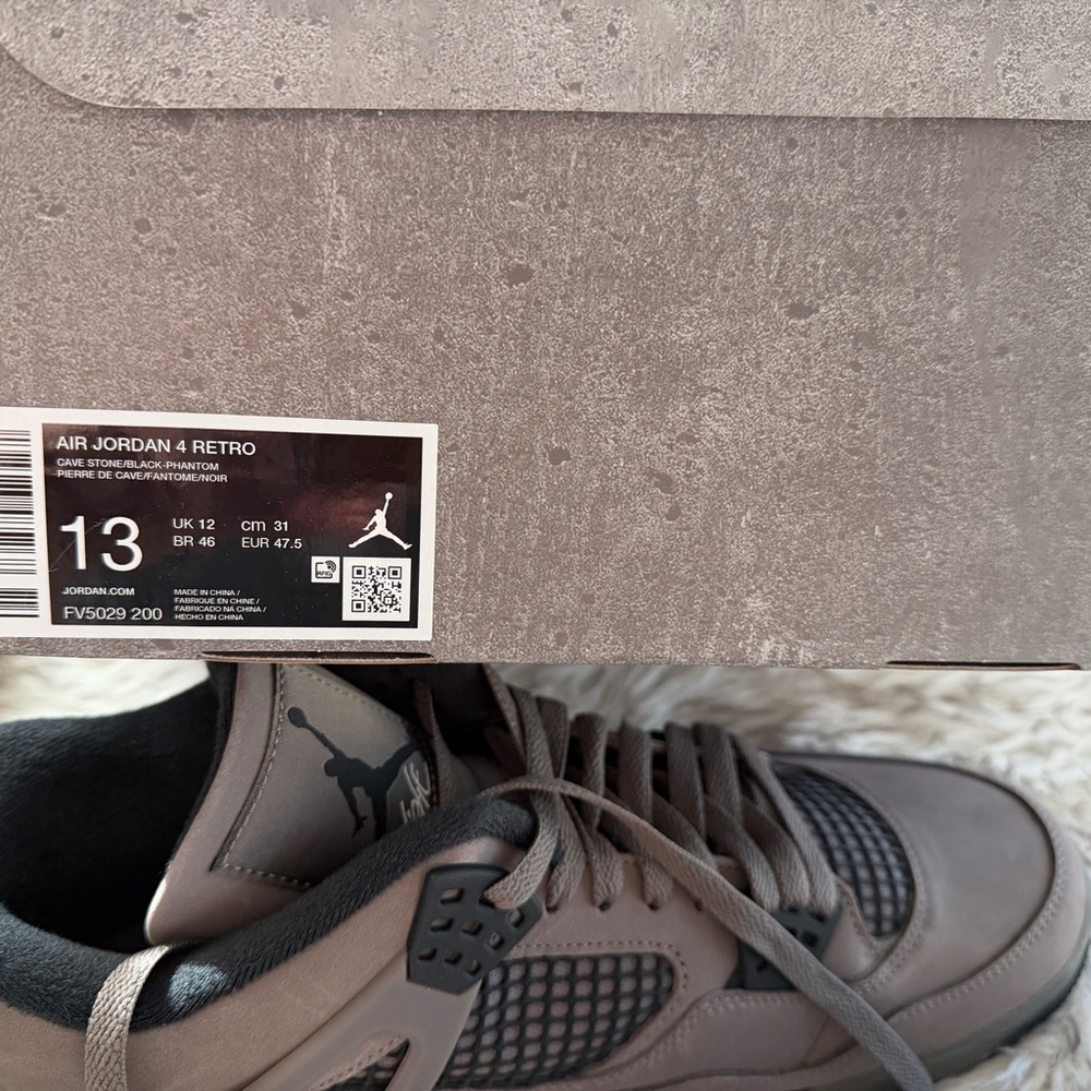 Air Jordan 4 Retro “Cave Stone & Black” - Picture 9 of 11